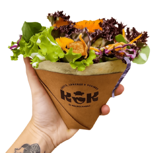Empabalagem Cone para Crepe Antivazamento (16 x 13cm) Personalizado