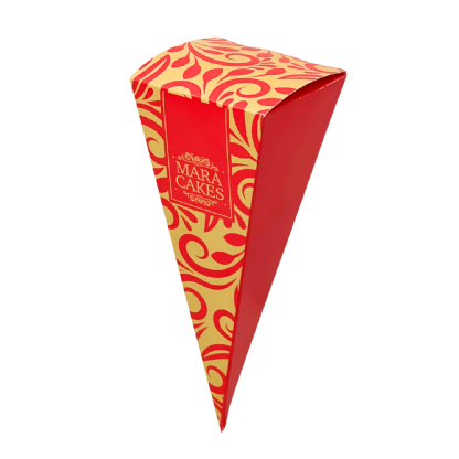 Embalagem para Cone Trufado (5,7 x 5,7 x 15,7 cm) Personalizada