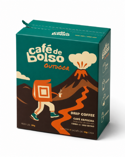 Embalagem para Drip Coffee (11 x 6,5 x 13 cm) Personalizada