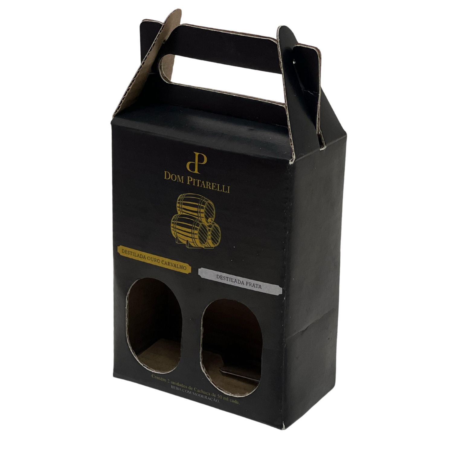 Embalagem Maleta Empastada para Kit de Garrafas (9 x 4,5 x 12 cm) Personalizada