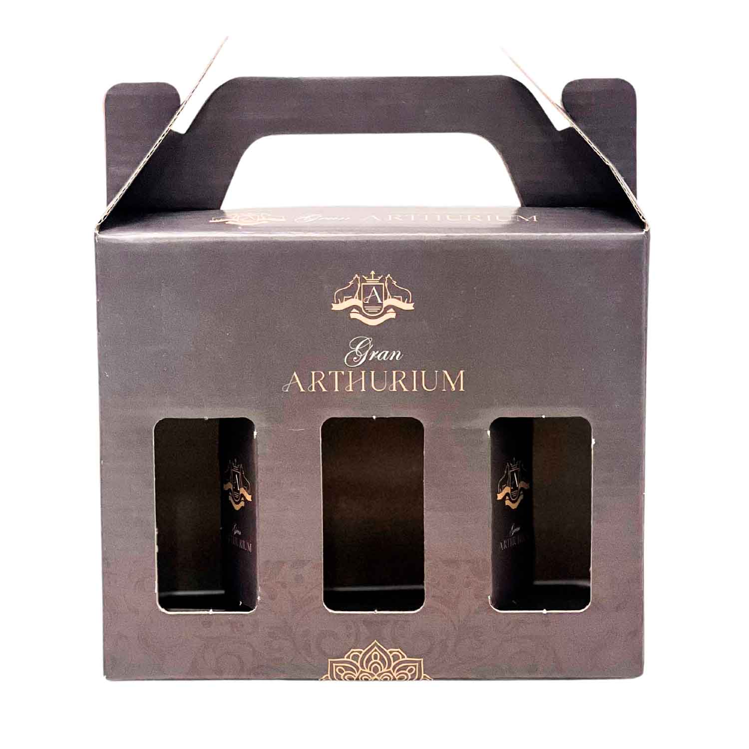 Embalagem Maleta Empastada para Kit de Garrafas (16,5 x 6 x 13,5 cm) Personalizada