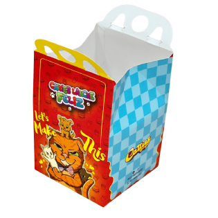 Interior da embalagem maleta personalizada aberta