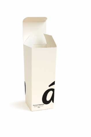 Embalagem aberta para aromatizador personalizada da marca Amê Candle