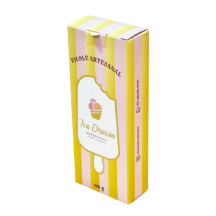 Embalagem personalizada para sorvete 6x3x15 cm estilo cartucho com travas â Multicaixasnet.