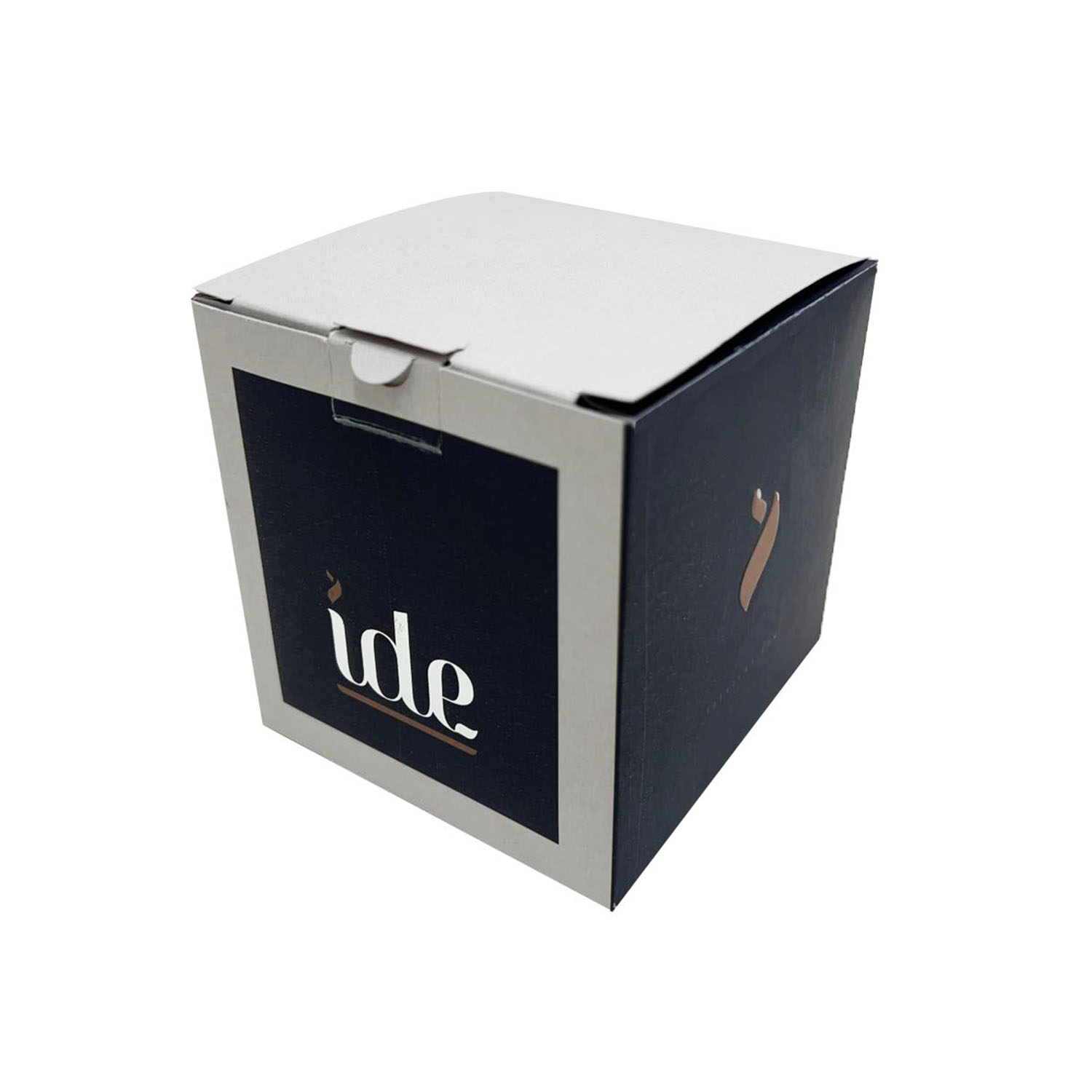 Embalagem para vela personalizada 9x9x8,7cm em papel triplex com pote de vidro â Multicaixasnet