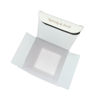 Embalagem personalizada para vela 9x9x8,7cm aberta com interior branco â Multicaixasnet