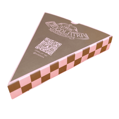 Embalagem Pizza Fatia Gaveta Delivery Triangular (17,5 x 3,5 x 20 cm) Personalizada