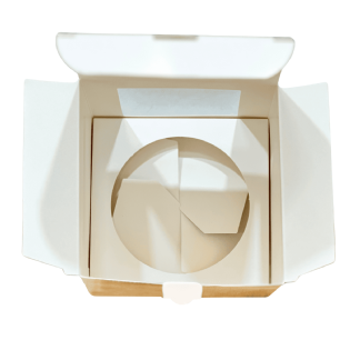 Caixa personalizada para vela artesanal vista superior com berço removível