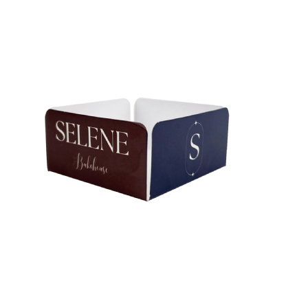 Forminha Berço p/ Brownie / Palha Italiana (6 x 6 x 3 cm) Personalizada