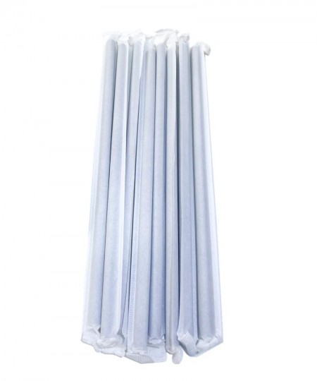 Canudo de Papel Biodegradável Preto (197 x 6 mm) Embalados Individualmente - 500 unidades