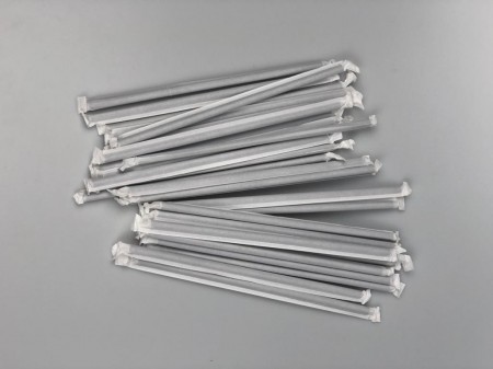 Canudo de Papel Biodegradável Preto (197 x 6 mm) Embalados Individualmente - 500 unidades