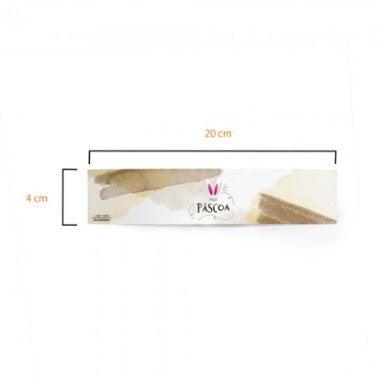 Cinta para Doces Feliz Páscoa (20 x 4 cm) - 25 Unidades