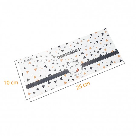 Cinta Multiuso Barra chocolate (25 x 10 cm) Obrigado! - 100 unidades