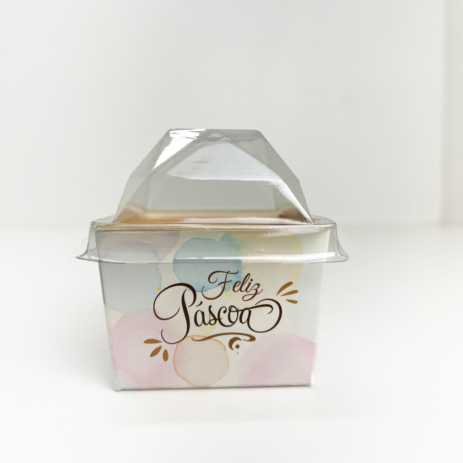 Forma Forneável Feliz Pascoa (6 x 6 x 5 cm) Com Tampa - 100 Unidades