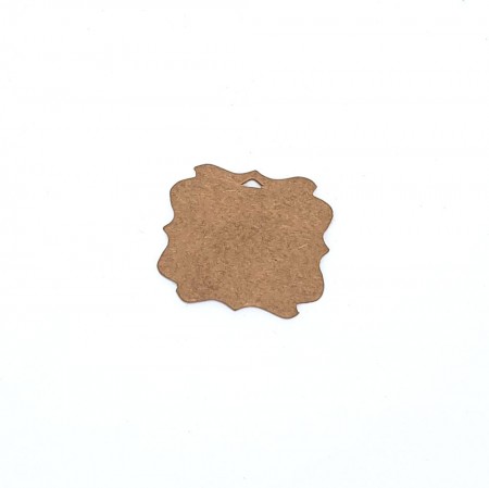 Tag Quadrada Kraft (3,8 x 3,3 cm) 100 Unidades