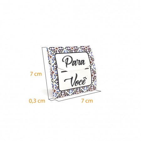 Envelope quadrado (7 x 7 x 0,3 cm cm) - 100 unidades