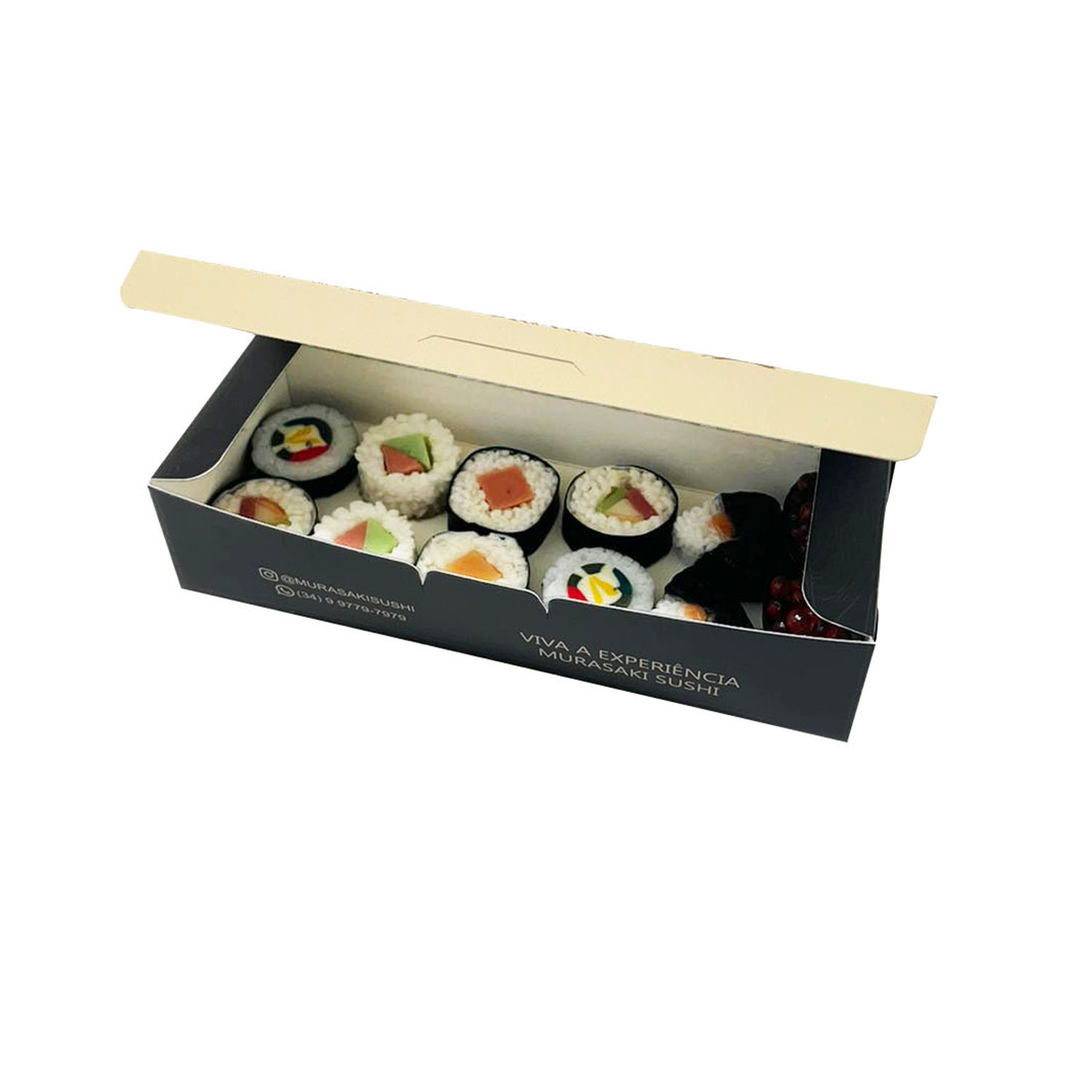 Embalagem para Sushi e Combinados (20,7 x 7,3 x 5 cm) Personalizado