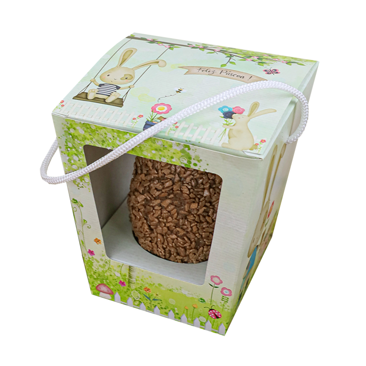 Caixa Gourmet para Ovo de Páscoa de 100 a 150g c/ Visor - 5 Unidades