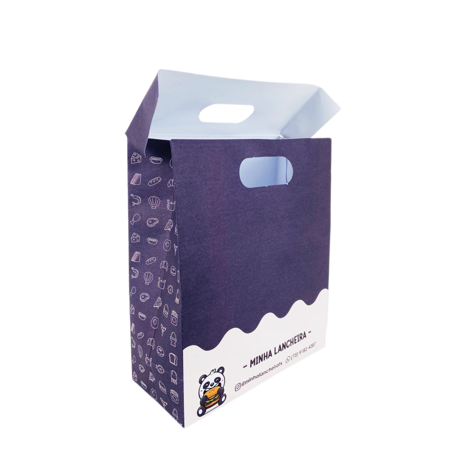 Sacola Offset 180g c/ Alça Vazada (15 x 7 x 15 cm) Personalizada