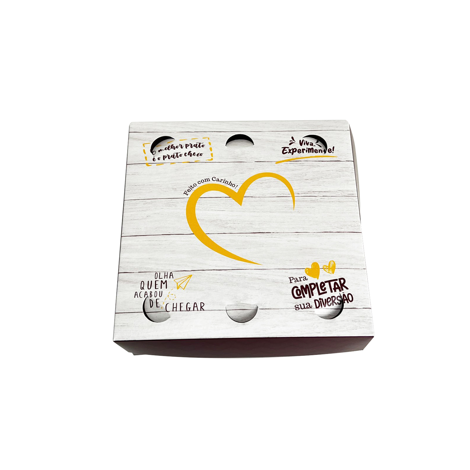 Embalagem Delivery Frituras P - 500g (15 x 15 x 6 cm) - 50 Unidades