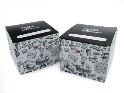 Embalagem Lanche Gourmet Plus Artesanal (12,5 x 12,5 x 10 cm) - 100 Unidades