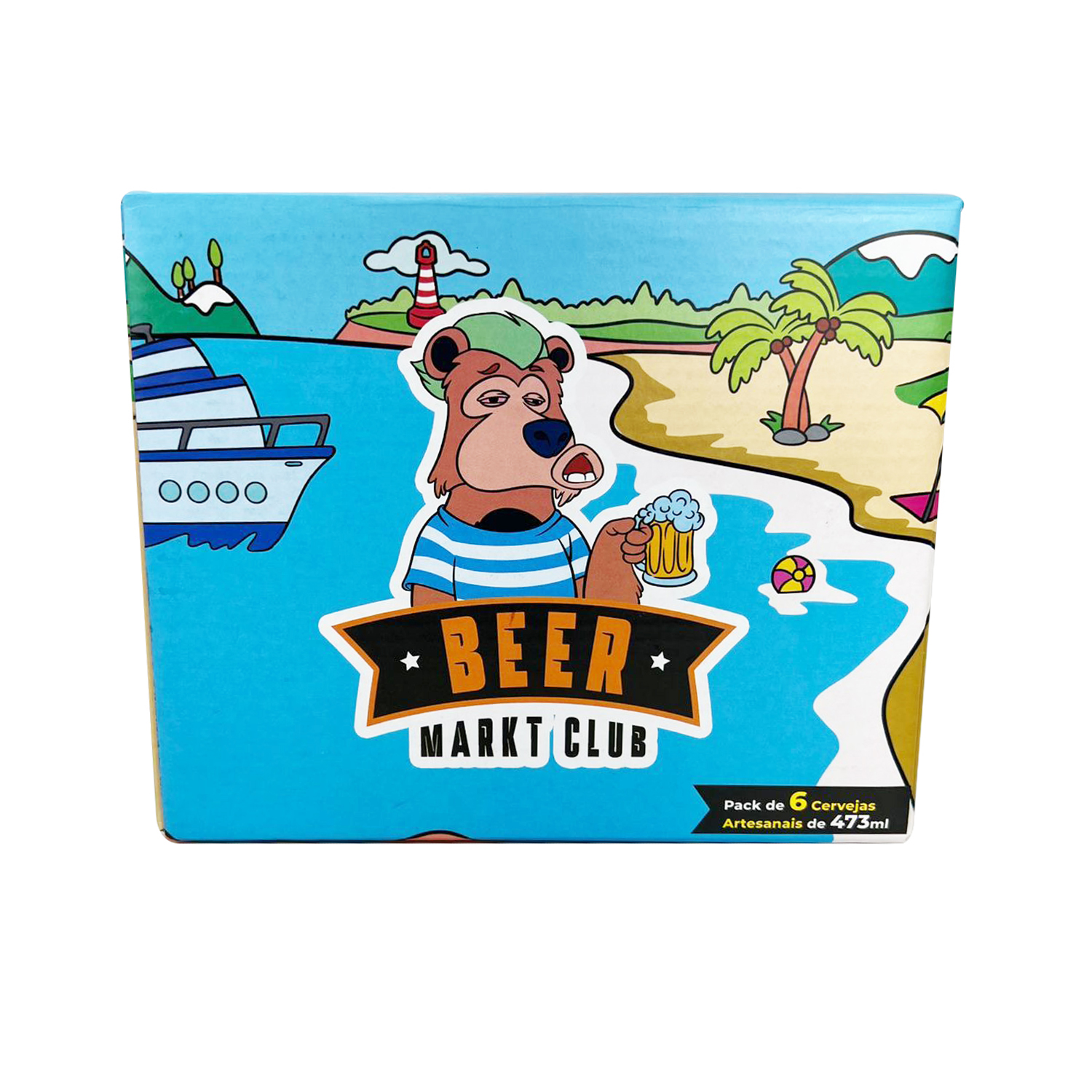 Caixa empastada p/ 6 latas (19,8 x 13,5 x 16 cm) Personalizada
