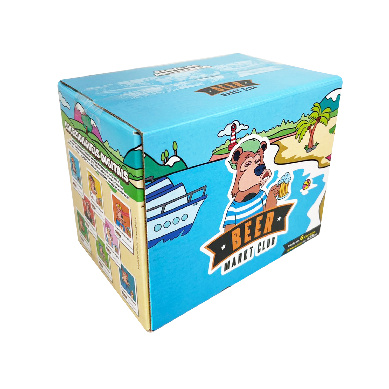 Caixa empastada p/ 6 latas (19,8 x 13,5 x 16 cm) Personalizada