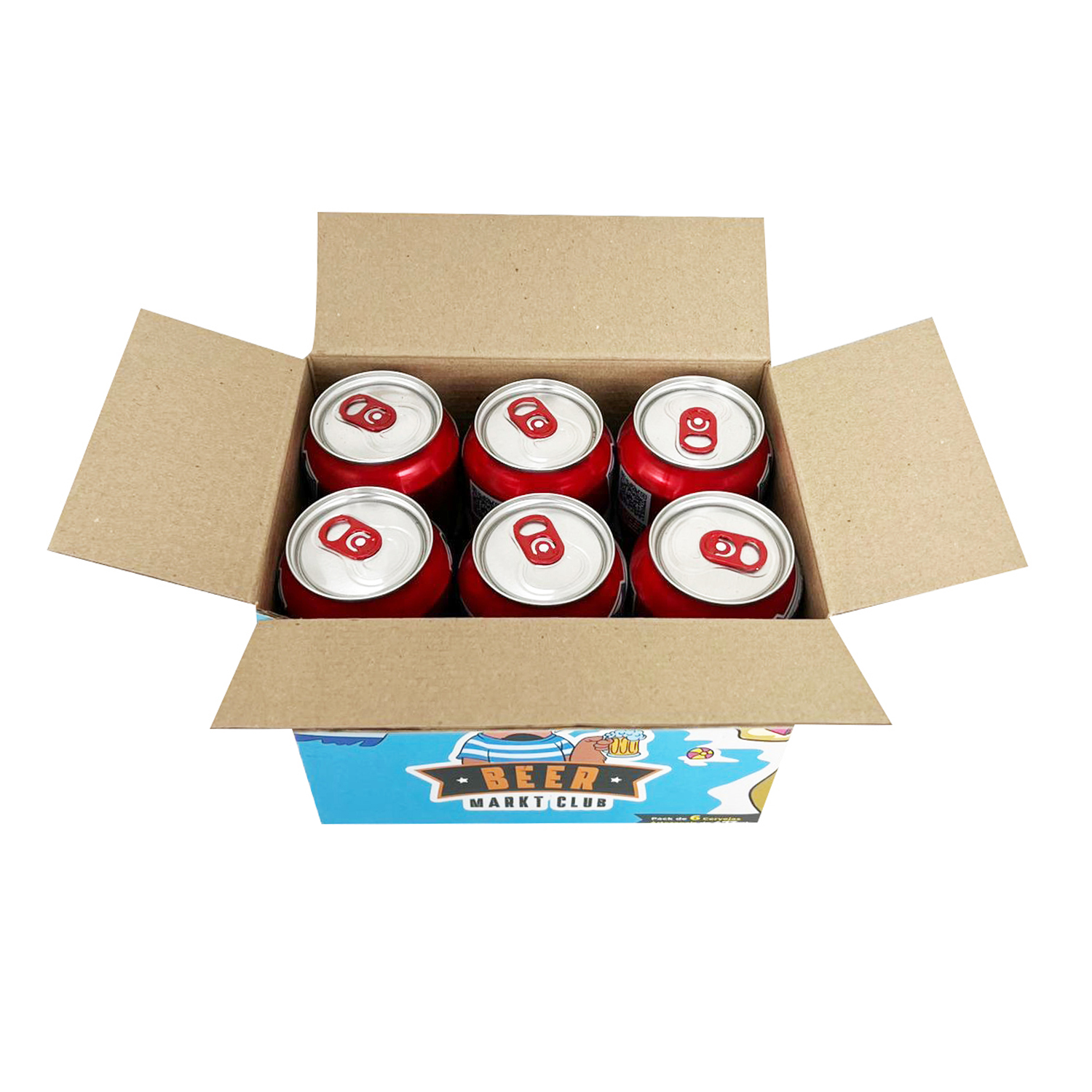 Caixa empastada p/ 6 latas (19,8 x 13,5 x 16 cm) Personalizada