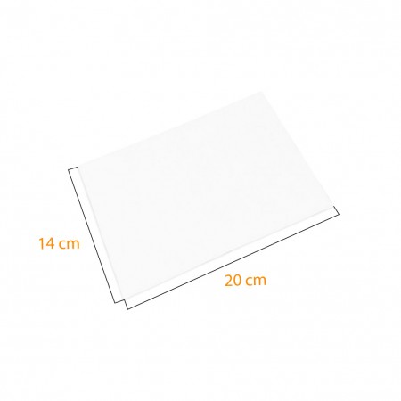Papel Antigordura para Alimentos (14 x 20 cm) Lisa Branca – 2mil folhas