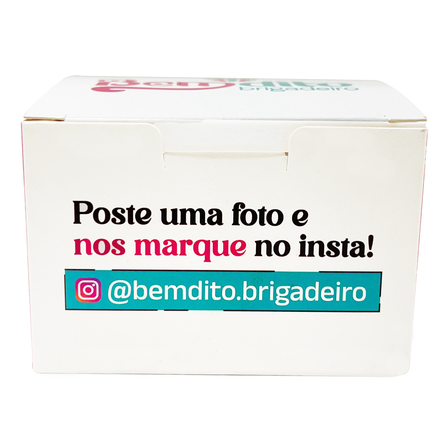 Embalagem para 04 Brigadeiros (9 x 9 x 6 cm) Personalizada