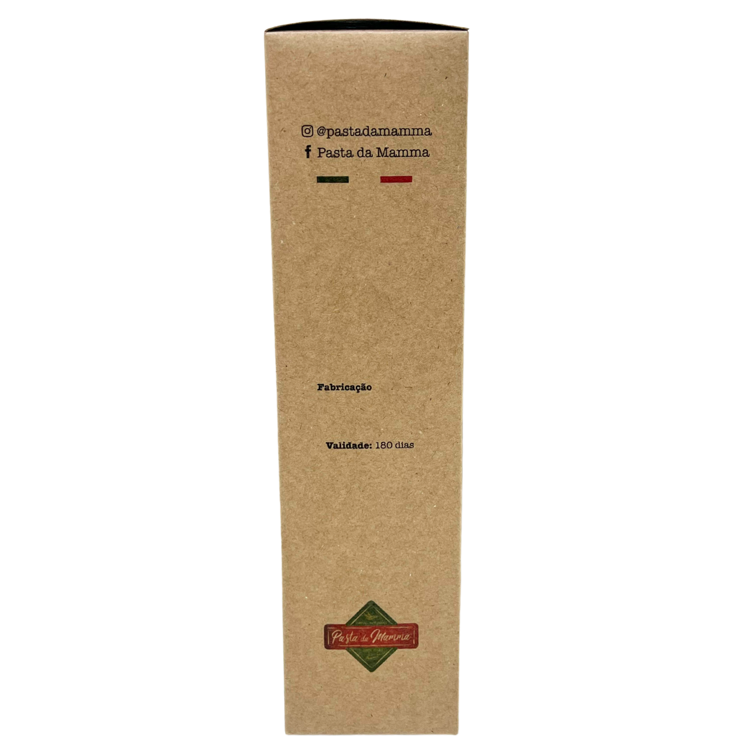 Embalagem Para Massas artesanais c/ Visor Vazado (14,5 x 6,5 x 25 cm) Personalizada