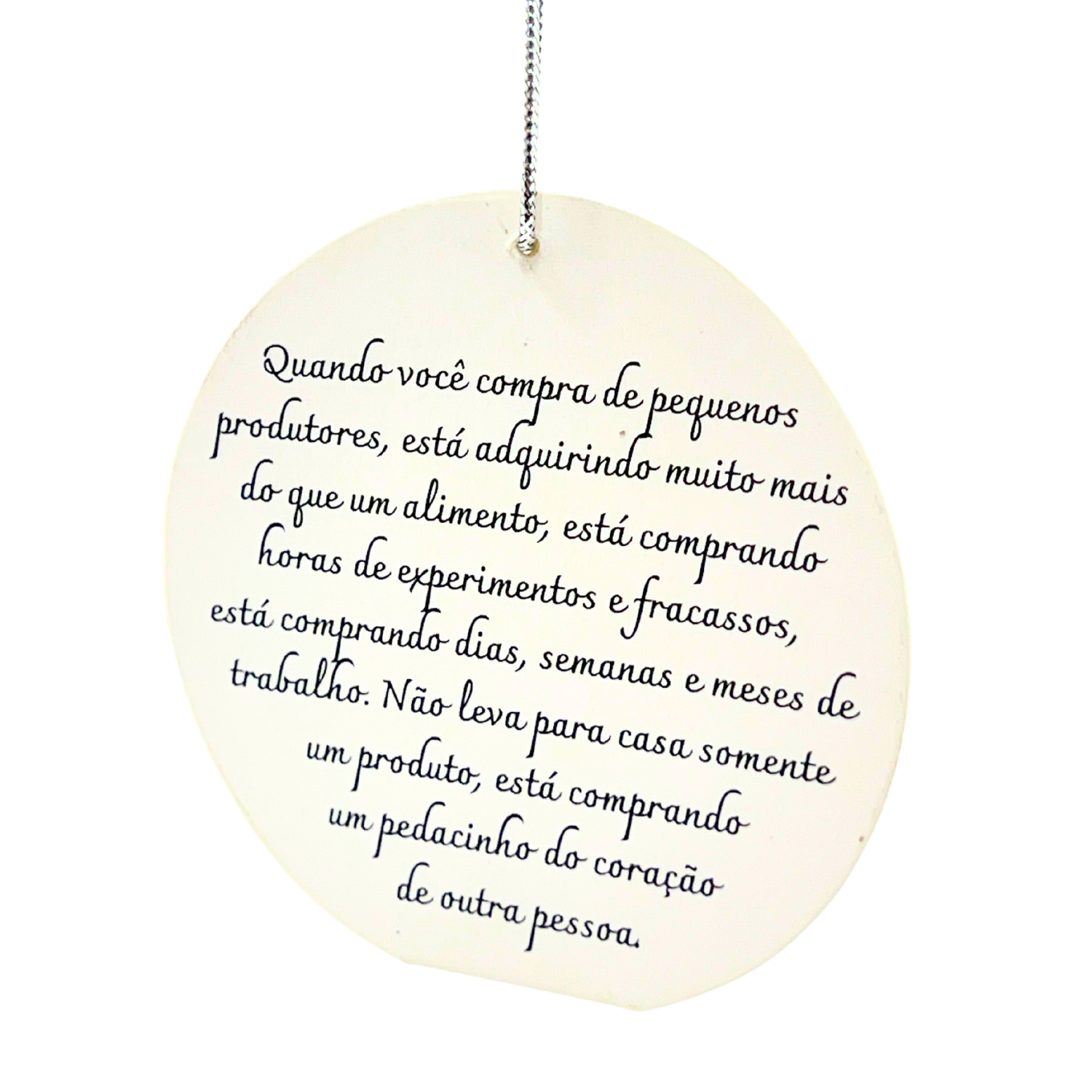 Tag colada com impressão frente e verso (diamentro 8 cm) Personalizada