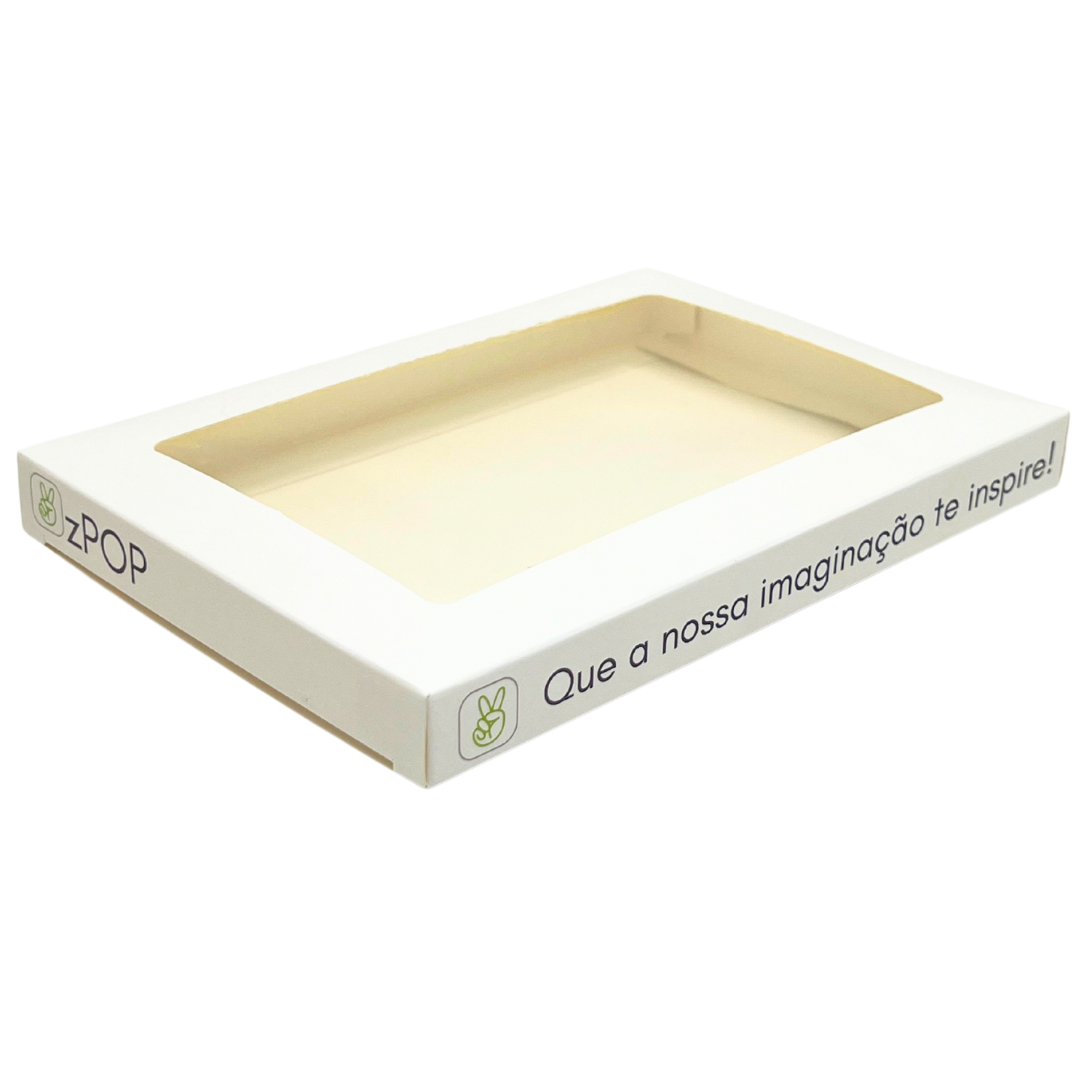 Embalagem Para Acrilico c/Visor de acetato (20 x 14 x 2 cm) Personalizada