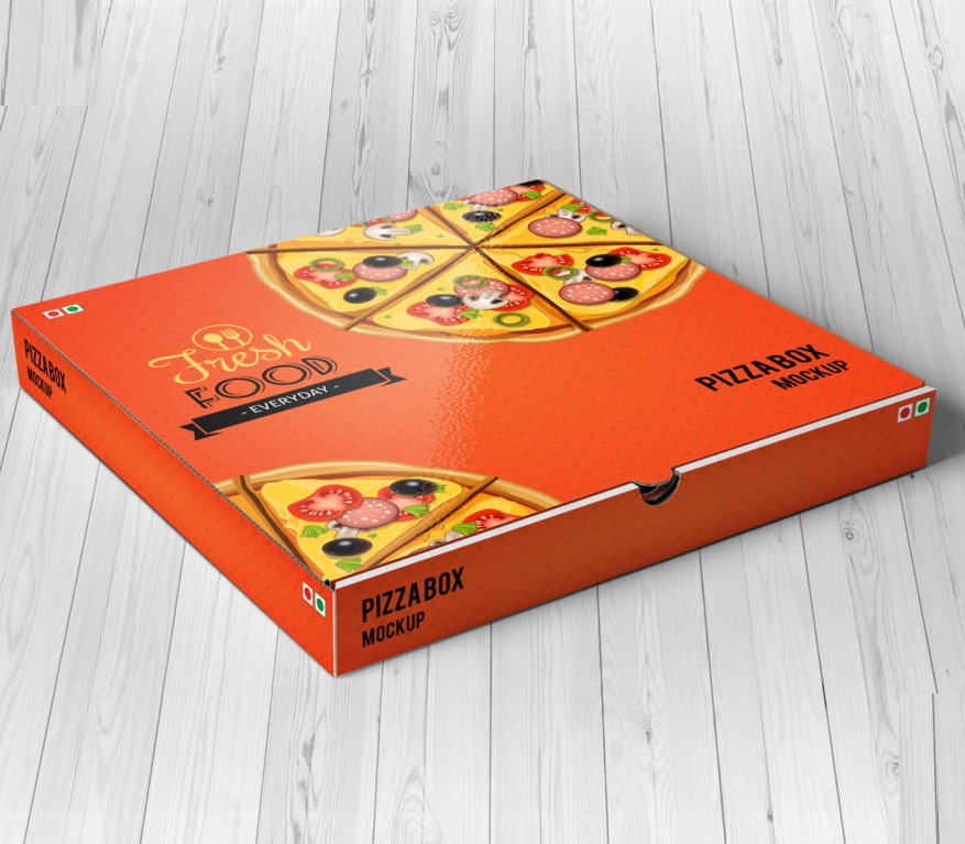 Caixa Pizza quadrada (35 x 35 x 5 cm) empastada e conjugada Personalizada