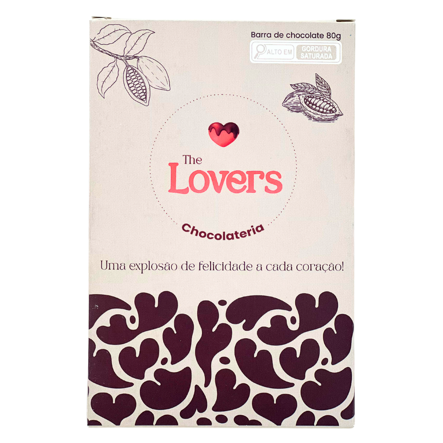 Embalagem para Barra de Chocolate (14,5 x 9,5 x 1,5 cm) Personalizada