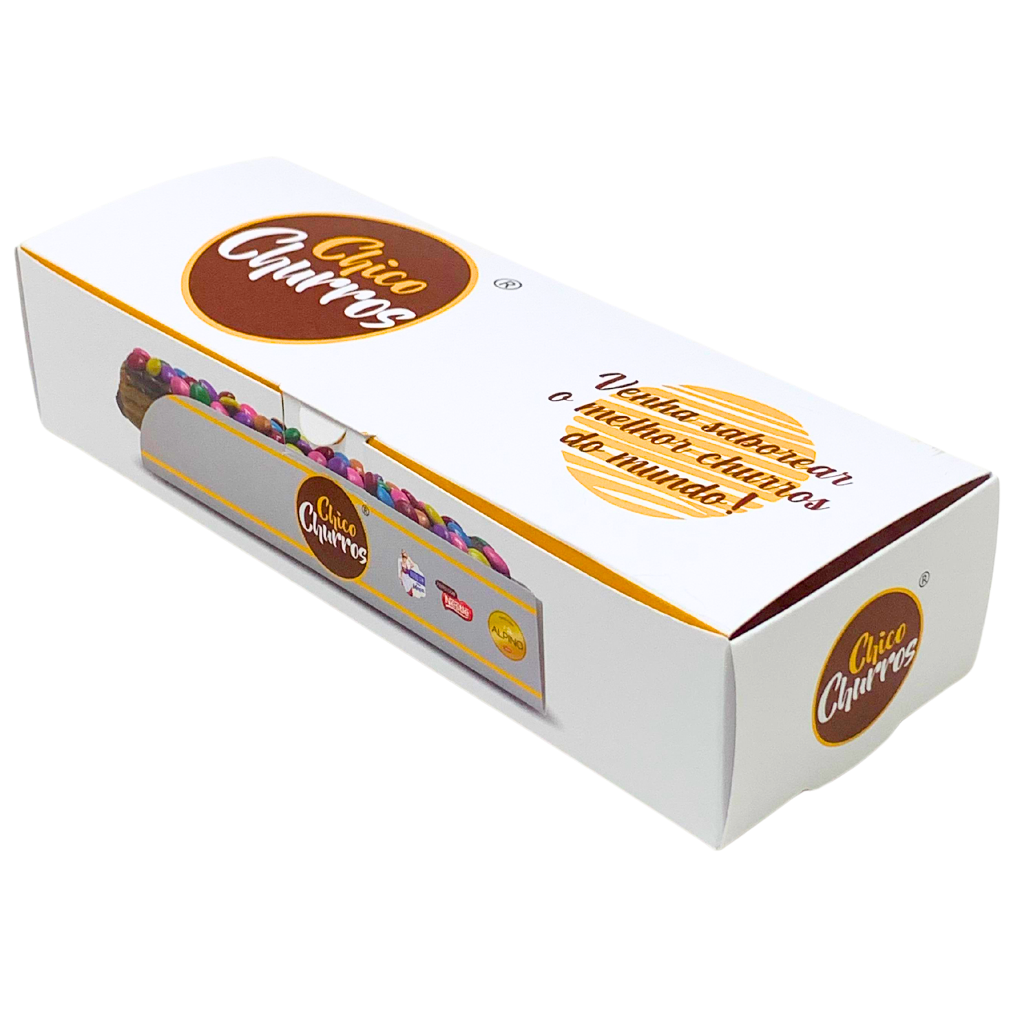 Embalagem para Churros Delivery (20 x 7 x 4,5 cm) Personalizada