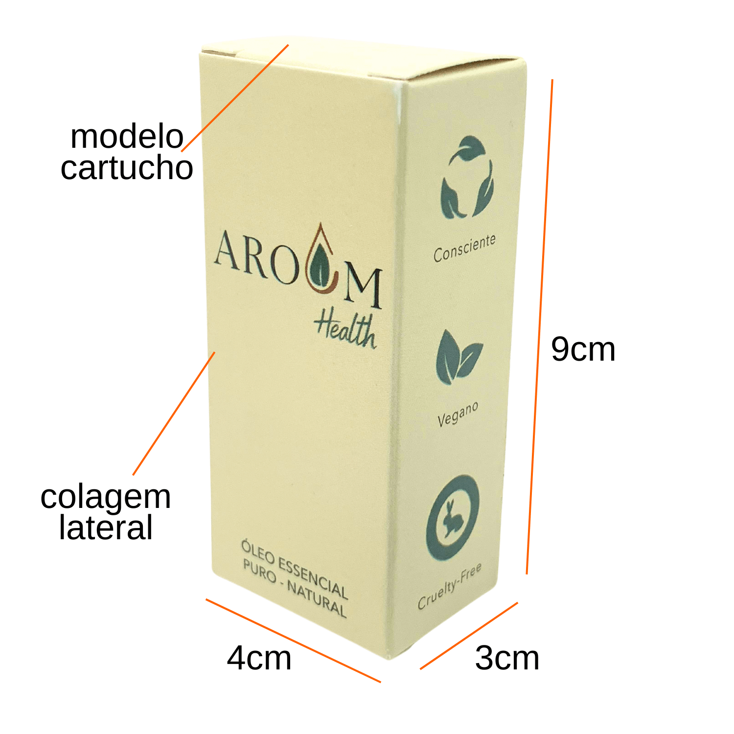 Embalagem para Cosmético (4 x 3 x 9 cm) Personalizada