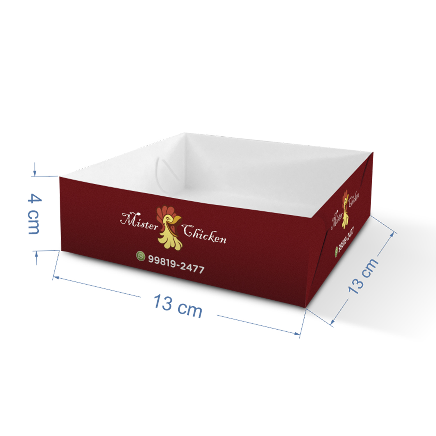 Embalagem Bandeja Multiuso (15 x 15 x 4,5 cm) Personalizada