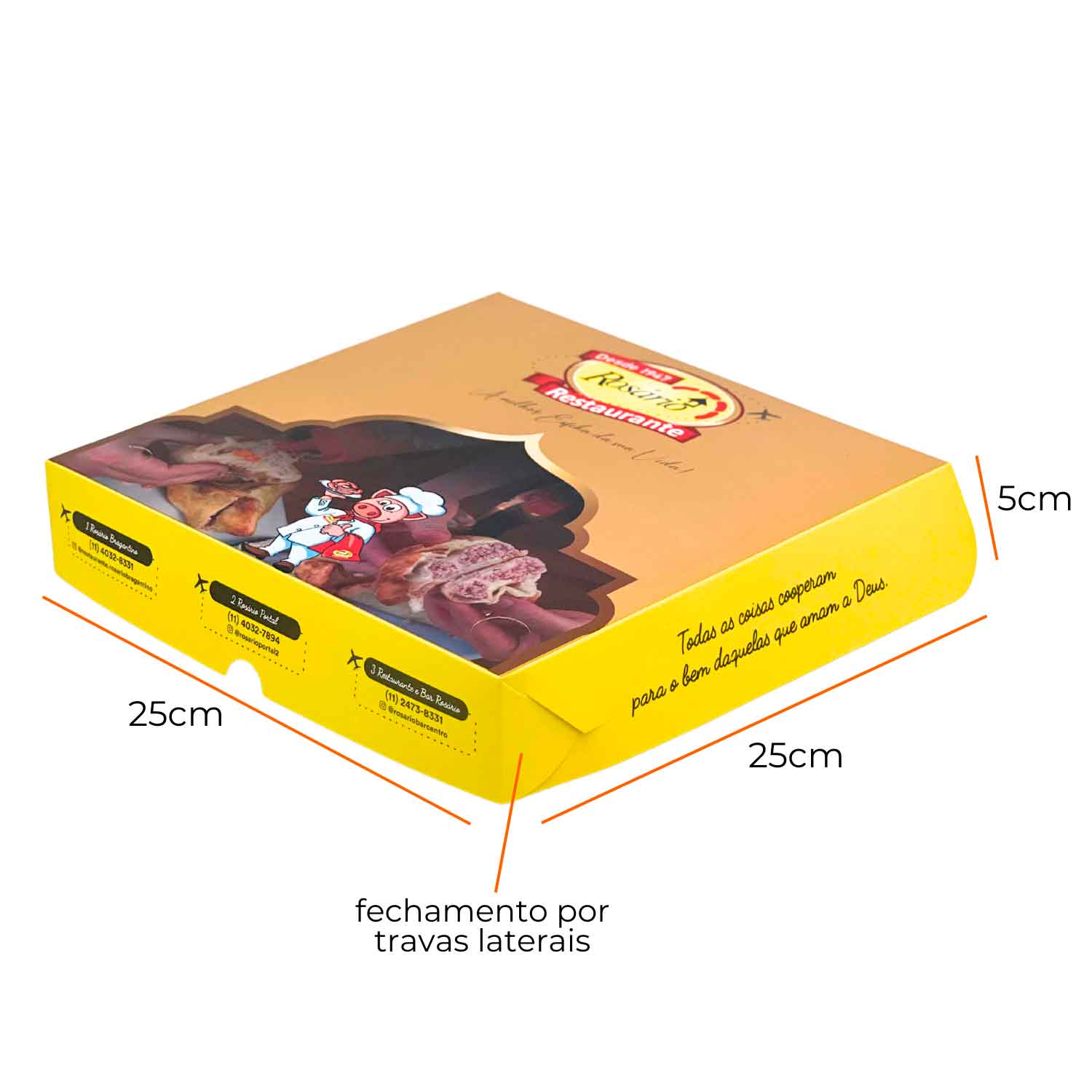 Embalagem Para Esfiha (25 x 25 x 5 m) Personalizada