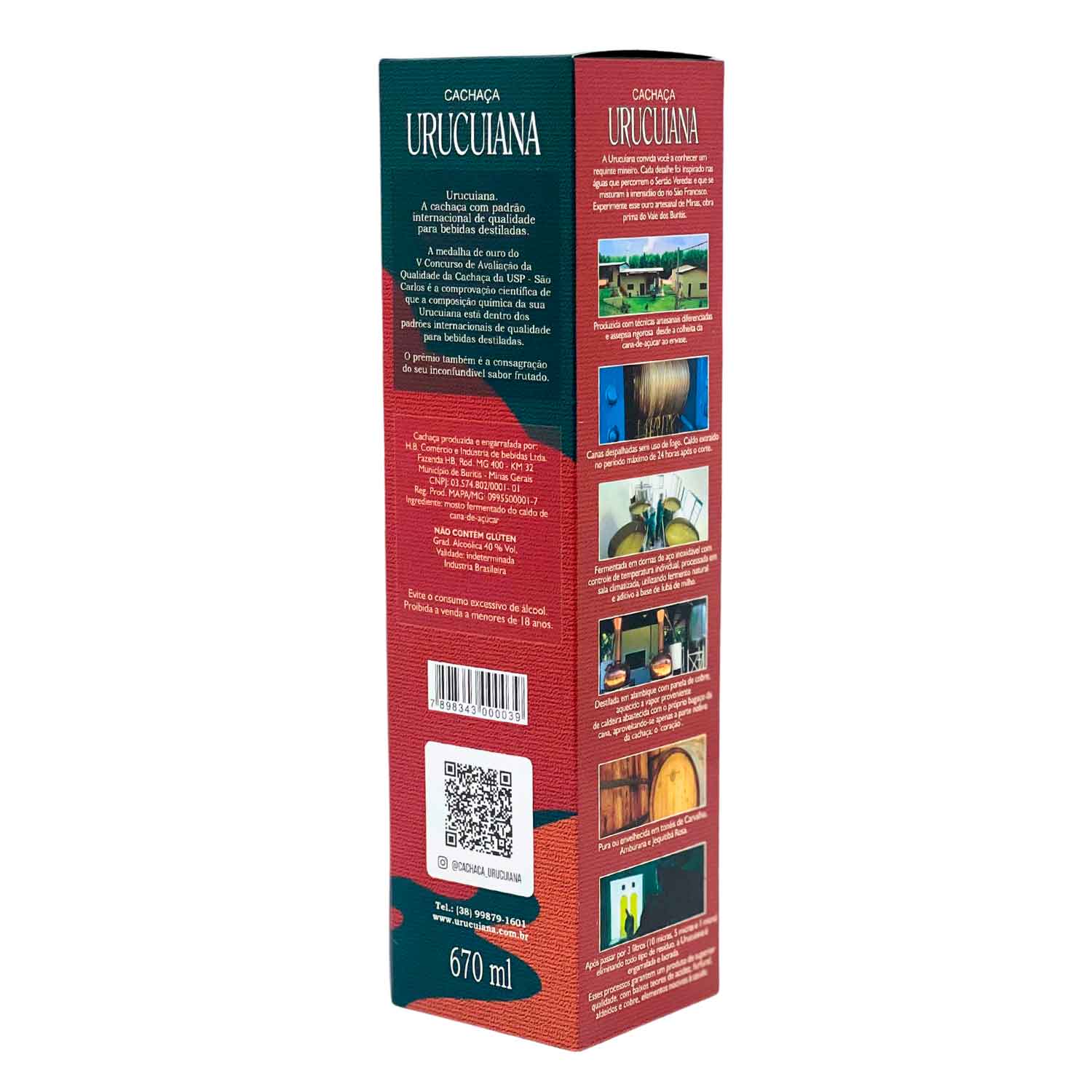 Caixa Para Garrafa de Cachaça (7,4 x 7,2 x 28,5 cm) Personalizada