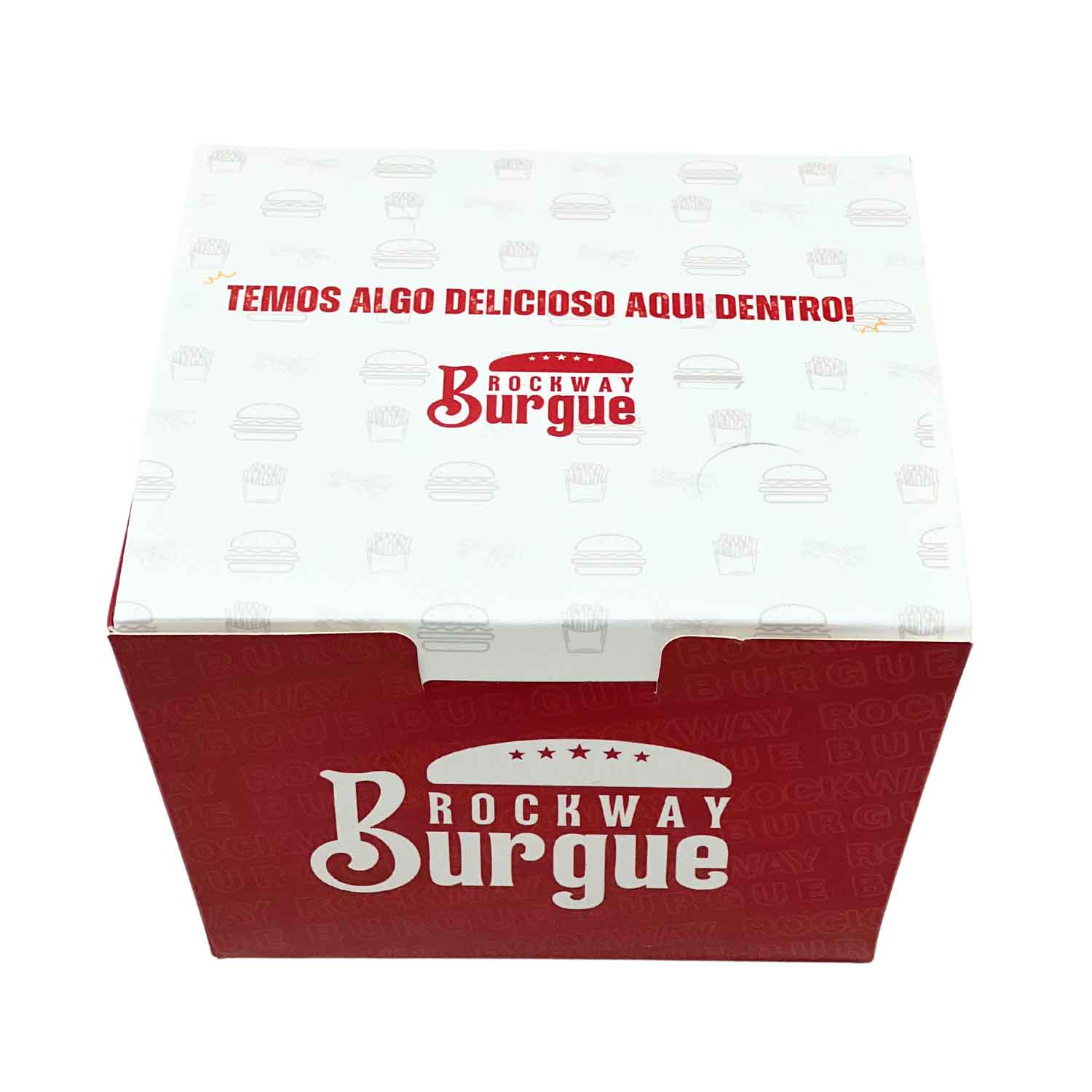 Embalagem Lanches, Hamburguer (11,5 x 11,5 x 8 cm) Personalizado