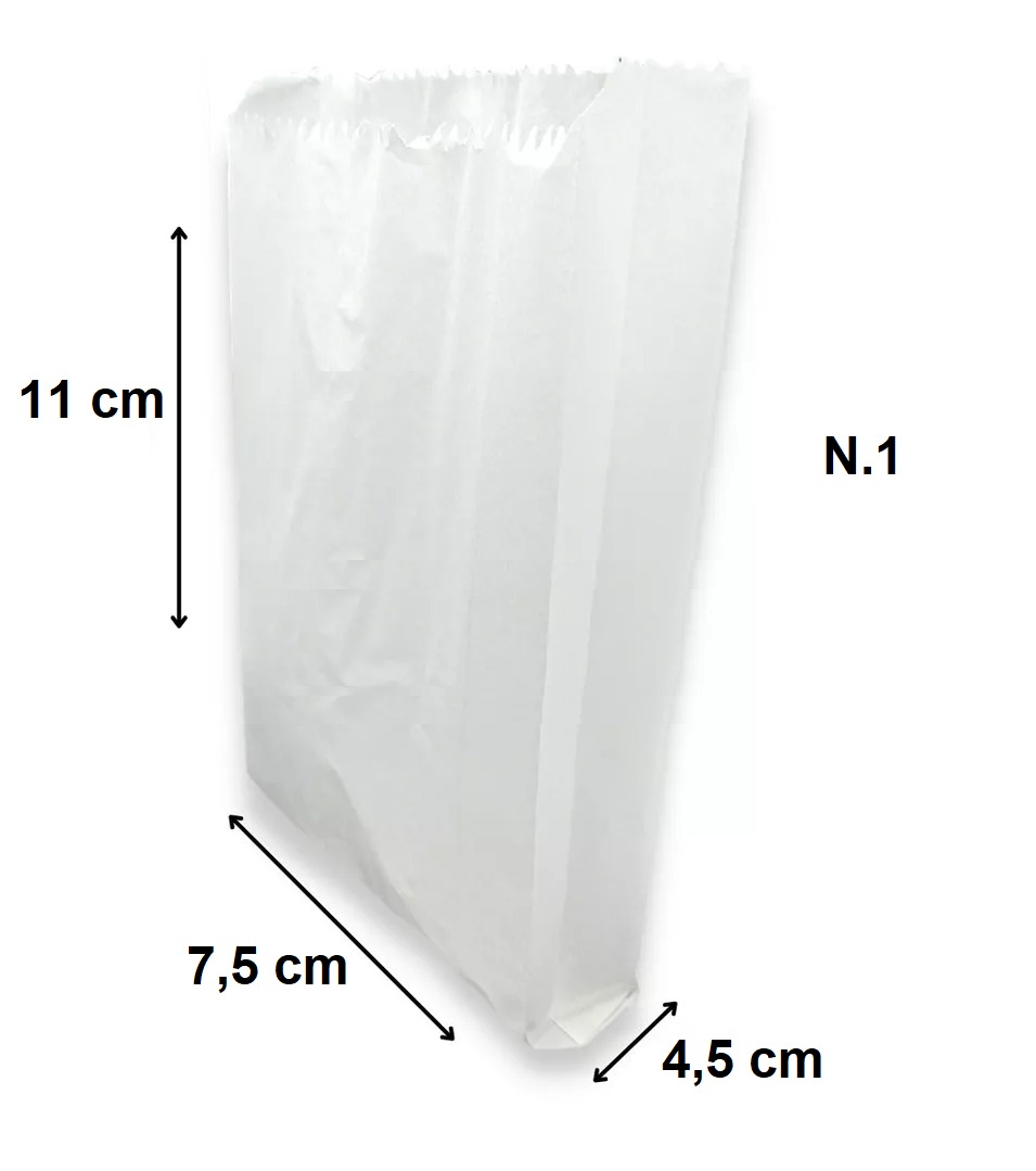Saco para Pipoca Monolúcido Branco - 500 unid