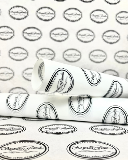 Papel Antigordura para Alimentos Personalizado – 10 mil folhas