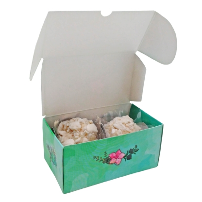 Embalagem p/ 2 doces c/ berço Acqua (8,5 x 4,5 x 4 cm) - 100 unidades
