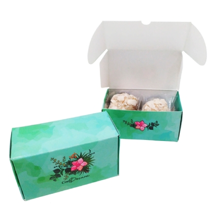 Embalagem p/ 2 doces c/ berço Acqua (8,5 x 4,5 x 4 cm) - 100 unidades