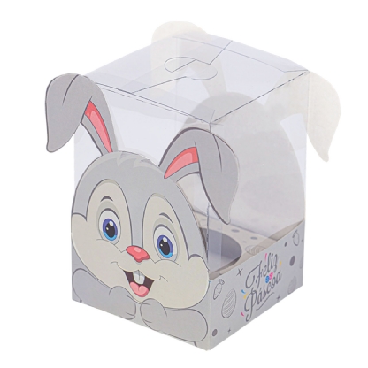 Caixa Vitrine Coelhinho P/ Ovo 100g - 5 Unidades