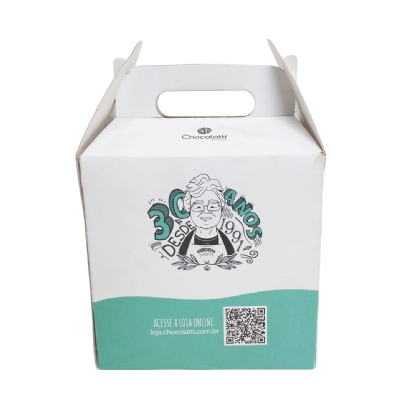 Embalagem Maletinha c/ Visor Vazado (10 x 7 x 10 cm) Personalizada