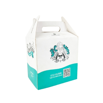 Embalagem Maletinha c/ Visor Vazado (10 x 7 x 10 cm) Personalizada