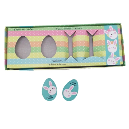 Caixa Kit Confeiteiro para Ovos de Páscoa 100gr Tie Dye - 5 Unidades
