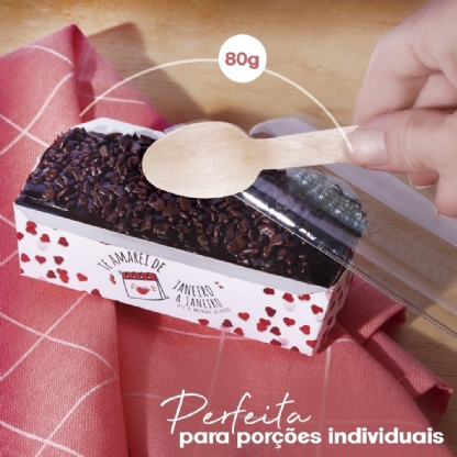 Forma Bolo 80 gramas forneável Pequena C/ tampa - 100 unidades